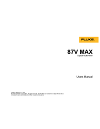 Thumbnail of document Manual - 87V MAX/E2 Kit True-rms Digital Multimeter